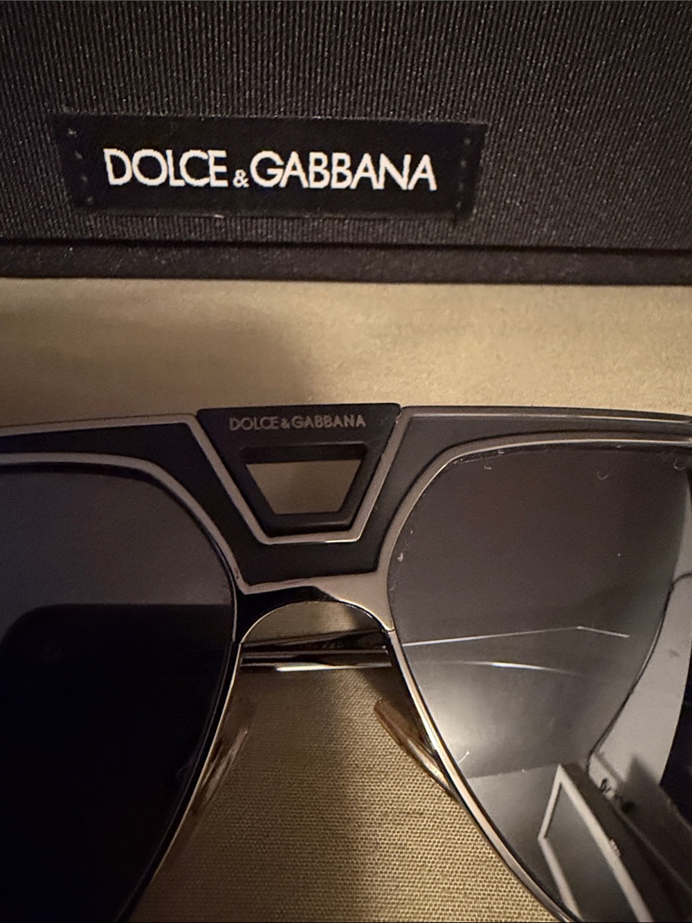 Dolce & Gabbana Men’s Black Aviator Sunglasses with Dark Lenses made in Italy. - Picture 3 of 9